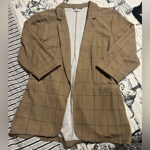 Women's Tan Blazer Coat NEW